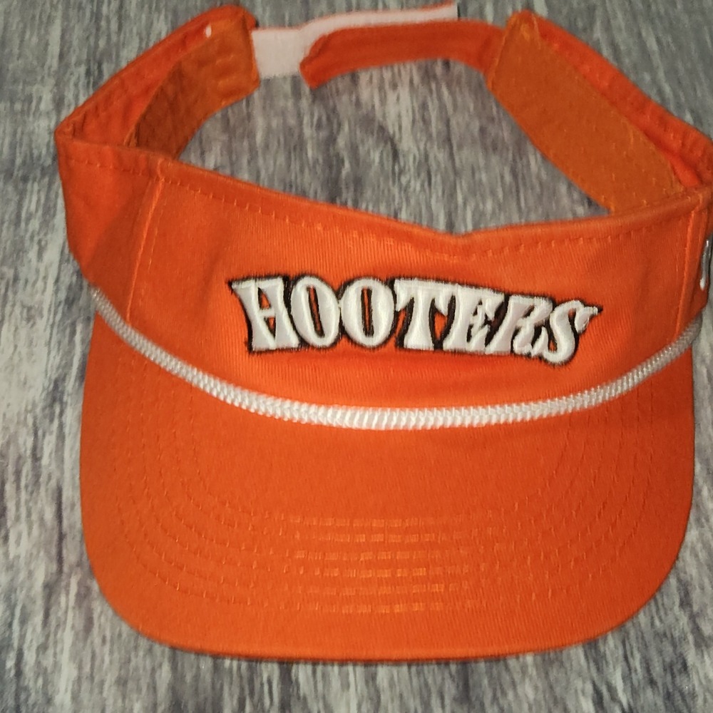 Hooters Orange‎ Visor Hat Owls Nest Adjustable Adult Novelty Cap Unisex Golf